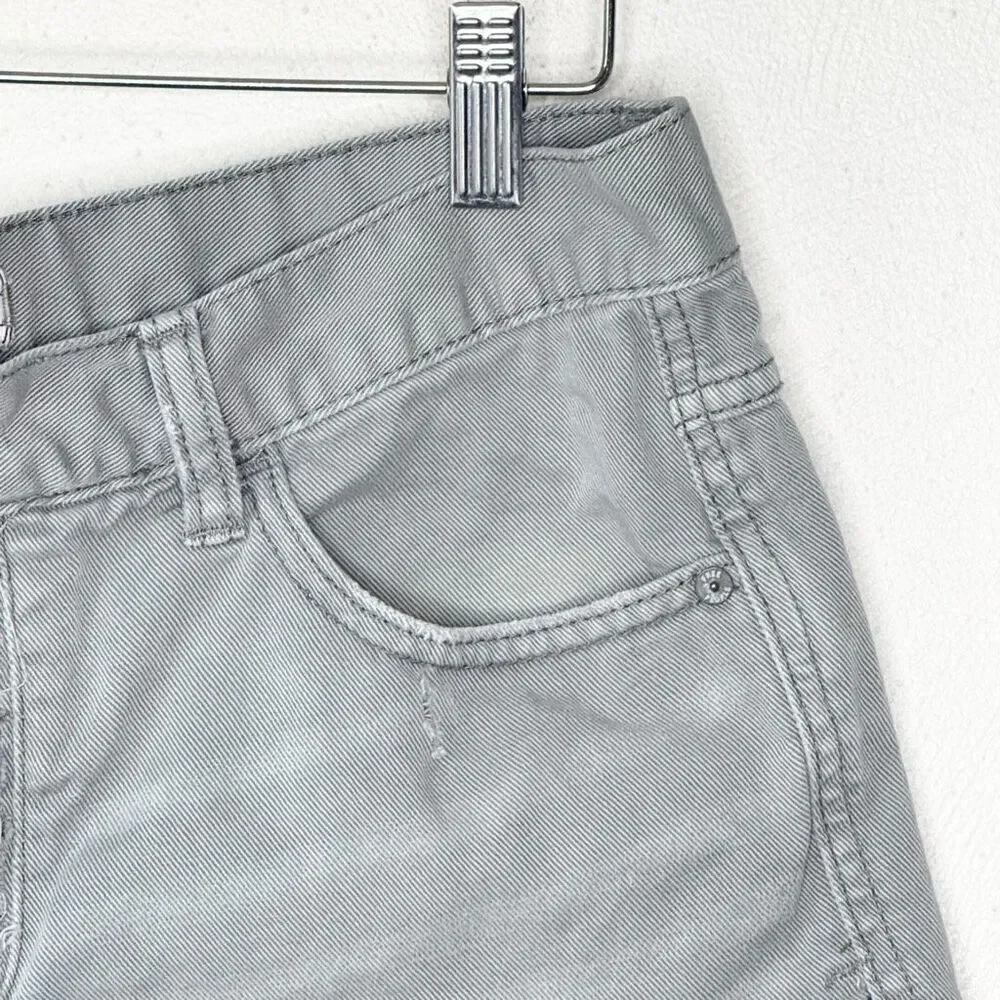 Free People Slate Blue Button Fly Cut Off Shorts - Women’s US 27